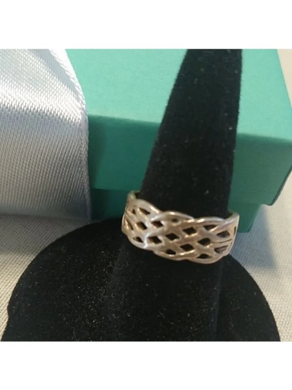 Sterling Silver Open Weave Toe Ring, Size 3